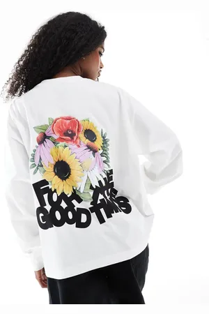 Dr Denim Oversized long sleeve t-shirt with back graphic print in