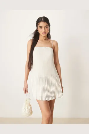 Abercrombie & Fitch Square neck structured mini dress in