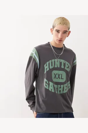 COLLUSION Long sleeve relaxed printed t-shirt in -Black