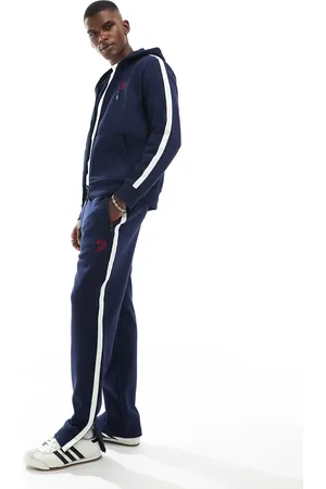 Ralph Lauren Run club P-wing logo stripe tape pique track pants in (part of a set)