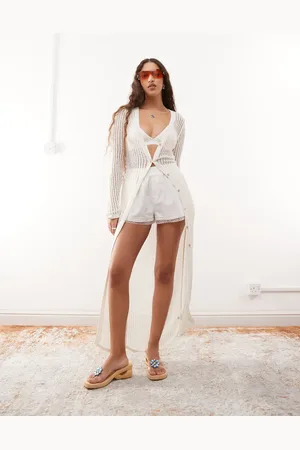 Monki Open knit maxi cardigan in