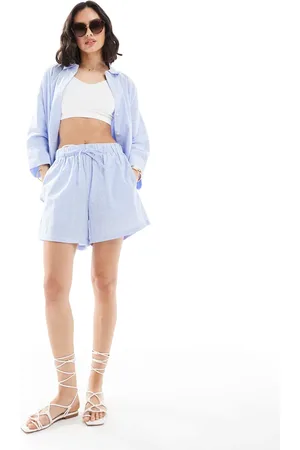 ONLY Boxer shorts in blue stripes (part of a set)