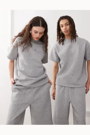 Reclaimed Unisex jersey sweat t-shirt in (part of a set)