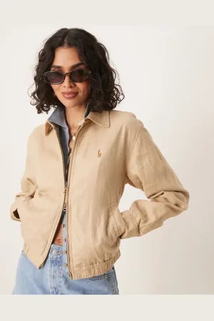 Ralph Lauren Linen bomber jacket in -Brown