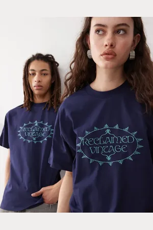 Reclaimed Unisex embroidered oversized t-shirt in