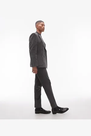 Topman Skinny cord suit pants in -Grey
