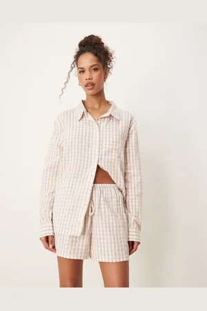 Luna Oversized pyjama shorts in (part of a set)-Neutral