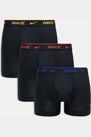 Nike Everyday Cotton Stretch 3 pack boxer briefs in black with contrast logos