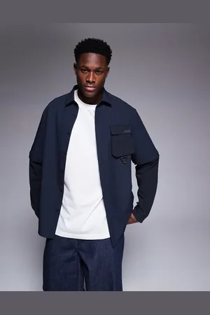 HUGO BOSS Glamping detachable sleeve nylon overshirt relaxed fit in