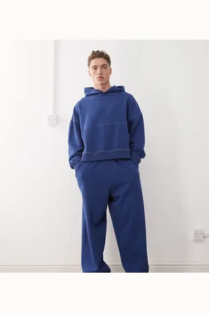 COLLUSION Baggy relaxed trackies in washed navy-Purple