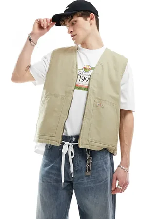 Dickies Duck canvas vest in light tan-Neutral