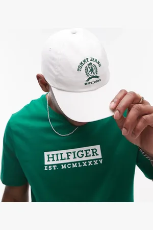 Tommy Hilfiger Crest graphic logo cap in white