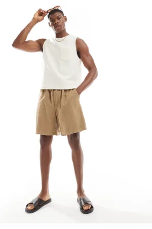 JACK & JONES Loose fit cord shorts in beige-Neutral