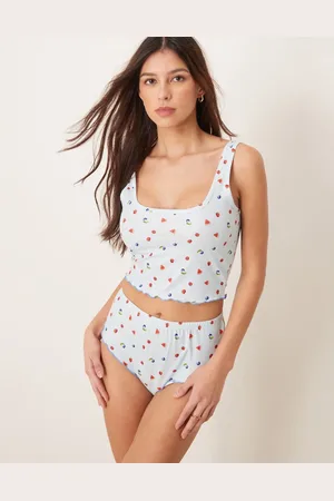 Loungeable Baby waffle singlet and knickers pyjama set