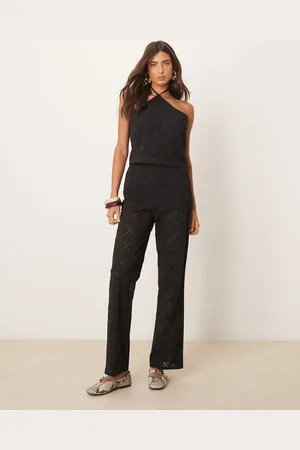 ASOS Straight leg pants with geo cutwork in (part of a set)