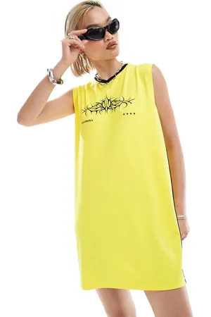 COLLUSION V-neck singlet mini dress in