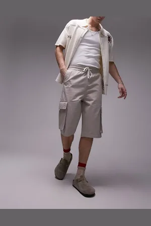 Topman Longline cargo shorts in -Neutral