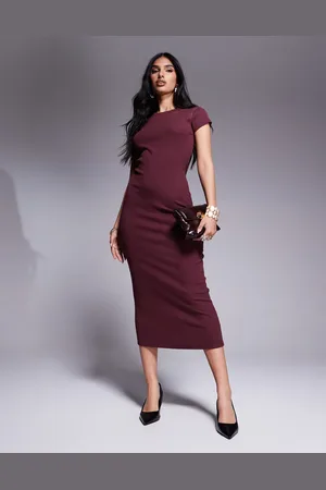 River Island Short sleeve midi dress in