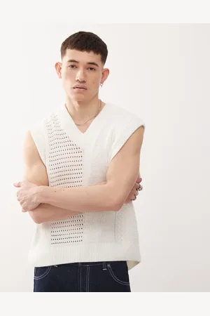 Obey Garret sweater singlet in -White