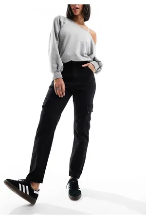 Noisy May Moni high waisted utility cargo jeans in washed