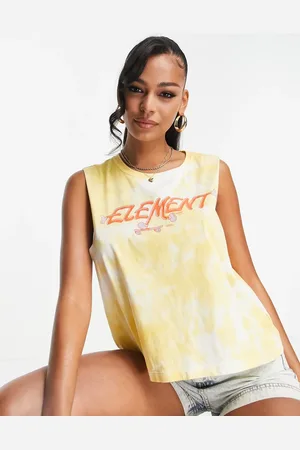 Element Skateman singlet in yellow tie dye