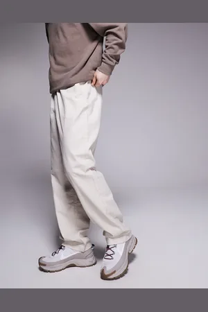 ASOS Baggy linen blend pants in -Neutral