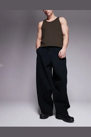 ASOS Oversized baggy pants with elasticated waist in