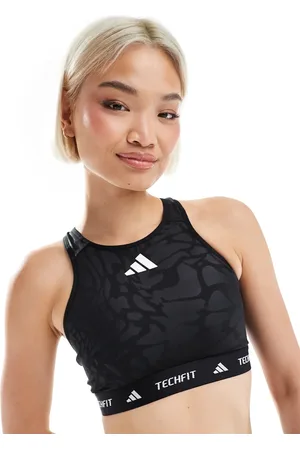 adidas Adidas Training Techfit sports bra in print