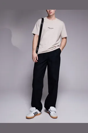 ASOS Baggy linen blend pants in
