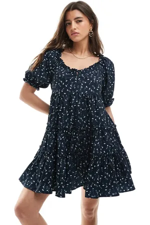 Daisy Street Smock tiered mini dress in