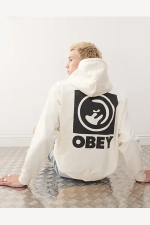 Obey Bold eye graphic logo hoodie with back print in