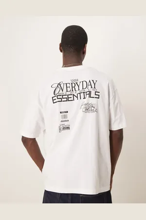 ASOS Oversized t-shirt with text graphic in white