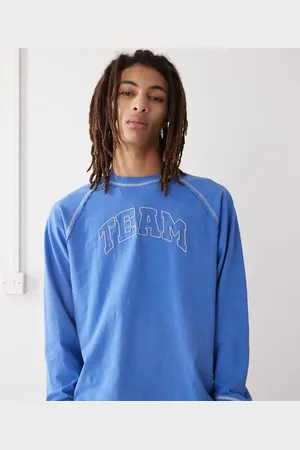 COLLUSION Long sleeve t-shirt with varsity print in