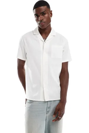 Another Influence Striped revere collar shirt in