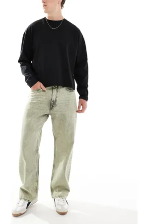 Dr Denim Omar wide relaxed fit straight leg jeans in jet wash