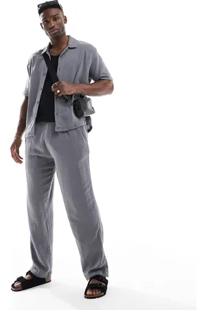 Bershka Textured pull on pants in (part of a set)