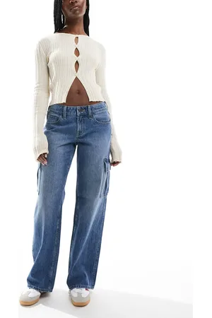 Hollister Low rise cargo jeans in wash