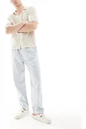 Hollister Linen loose fit pull on pants in