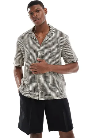 Hollister Short sleeve crochet patchwork shirt in mix