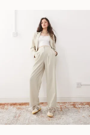 Miss Selfridge Essential wide leg pants in -Neutral