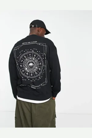 Only & Sons Oversized crew neck sweat with zodiac back print in