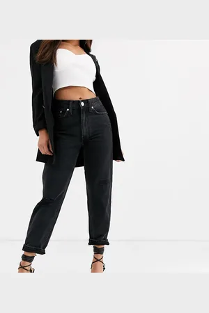 River Island Distressed mom jeans in -Blue