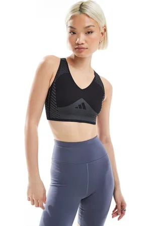 adidas Adidas Training D4T light support sports bra in