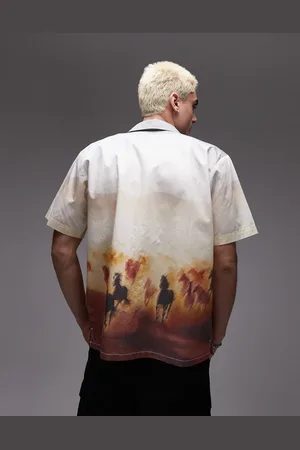 Dickies Running Wild western graphic print shirt in -Brown