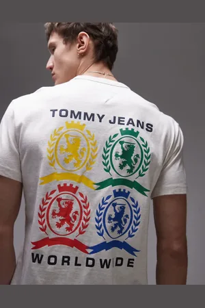 Tommy Hilfiger Colourful crest logo t-shirt with back print graphic in -Neutral