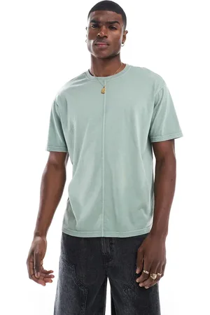Another Influence Acid wash seam detail t-shirt in green