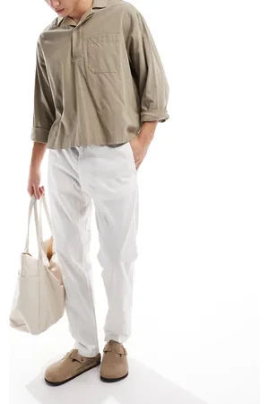 JACK & JONES Relaxed fit linen blend pants in