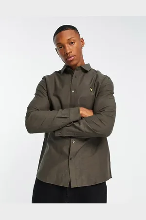 Lyle & Scott Vintage chunky slub long sleeve shirt in form