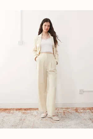 Miss Selfridge Essential wide leg pants in -Neutral