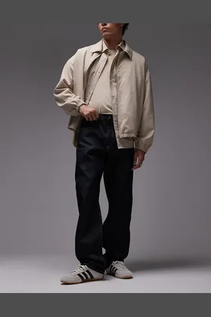ARKET Ocean selvedge turn up loose straight leg jeans in clean